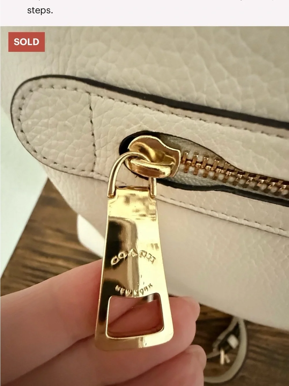 Coach Pebbled Leather Tote